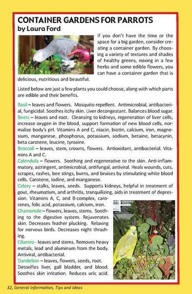 Nourish to Flourish, A Healthy Cookbook for Parrots