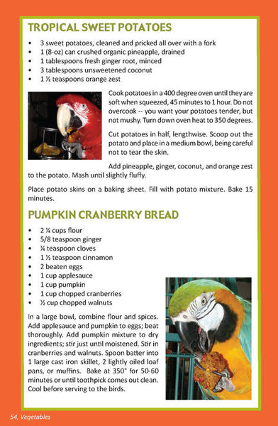 Nourish to Flourish, A Healthy Cookbook for Parrots