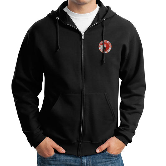 Full Zip Hooded Sweatshirt - Black